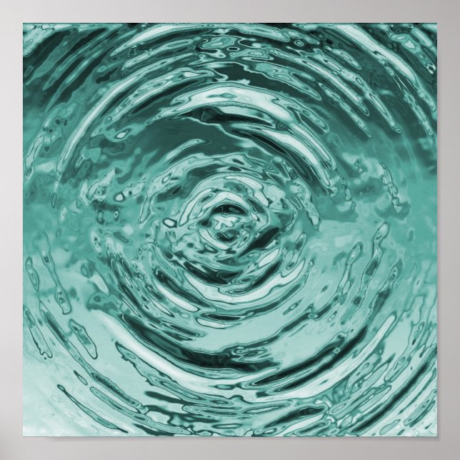 Poster Water Ripple Teal (Frente)
