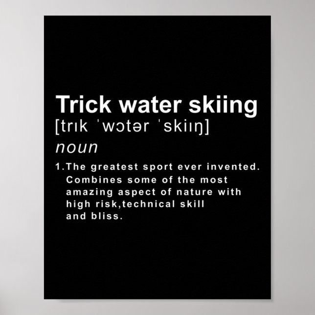 Poster Water Ski Trick Definition  (Frente)