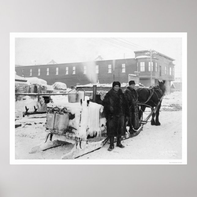 Pôster Water Wagon in Fairbanks Alaska 1915 (Frente)