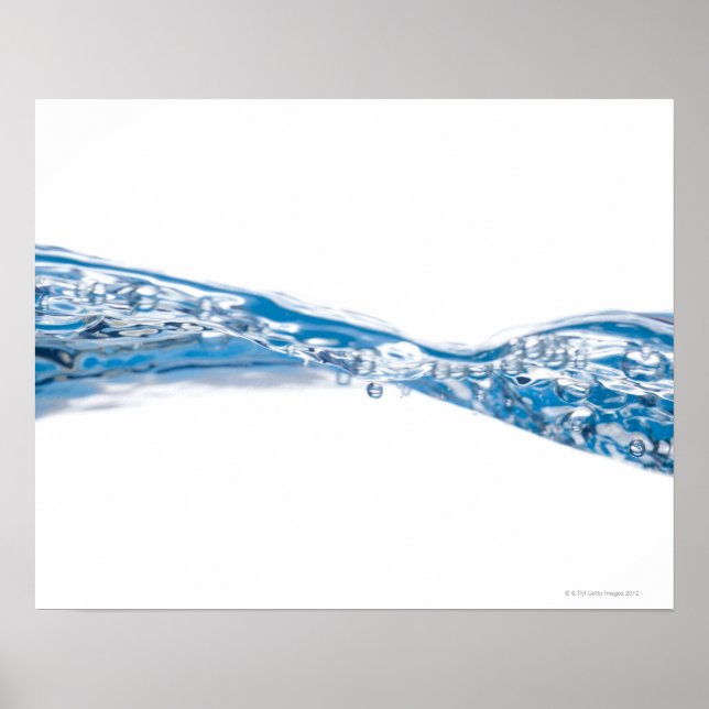 Poster Water waves and bubbles (Frente)