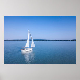 Poster Water   Yacht at Lake Balaton Lake Hungary