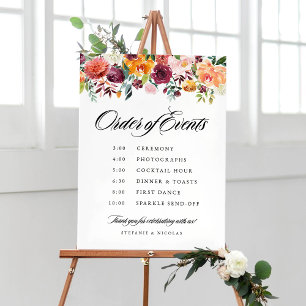 Poster Watercolor Autumn Blooms Ordem dos Acontecimentos