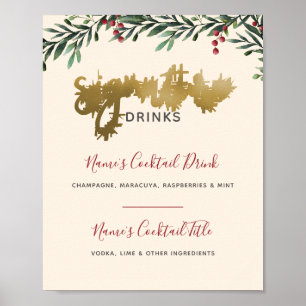 Poster Watercolor Berries Signature Bebe Sinal De Casamen