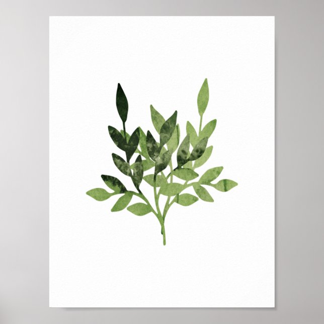 Pôster Watercolor Botanical Print (Frente)