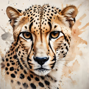 Pôster Watercolor Cheetah no 7 Poster