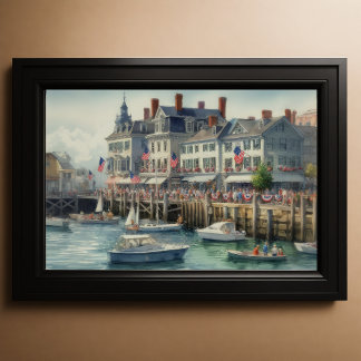 Poster Watercolor East Coast Waterscape