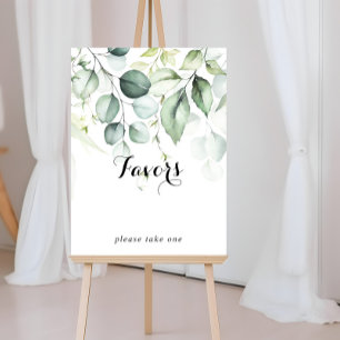 Poster Watercolor Eucalyptus Greenery Favorece Sinal