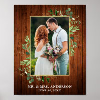 Watercolor Eucalyptus Greenery Foto de Madeira Dou