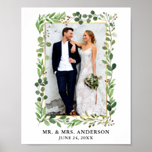 Poster Watercolor Eucalyptus Greenery Foto de Quadro Dour