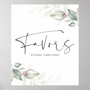 Poster Watercolor Greenery Rosa Dourado deixa sinal de fa