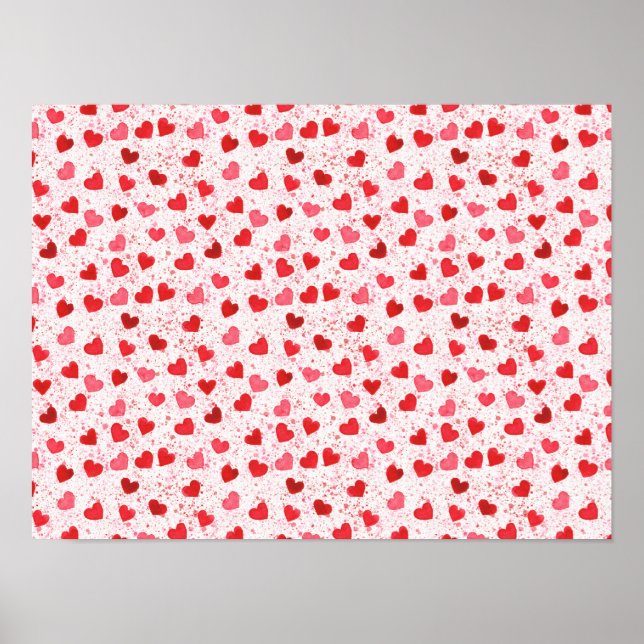 Poster Watercolor Heart Art (2) (Frente)