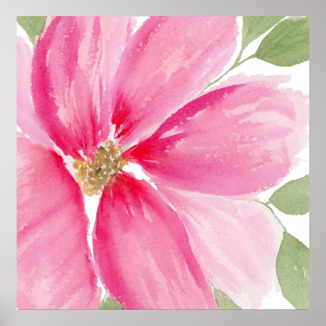 Poster Watercolor Magenta Bloom (Frente)