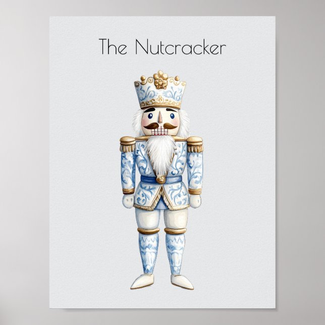 Poster Watercolor Nutcracker Natal (Frente)