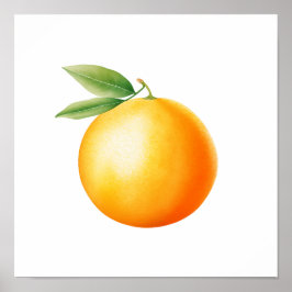 Poster Watercolor Orange