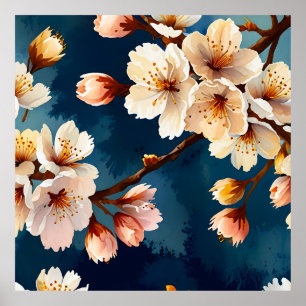 Poster Watercolor Sakura Dreams