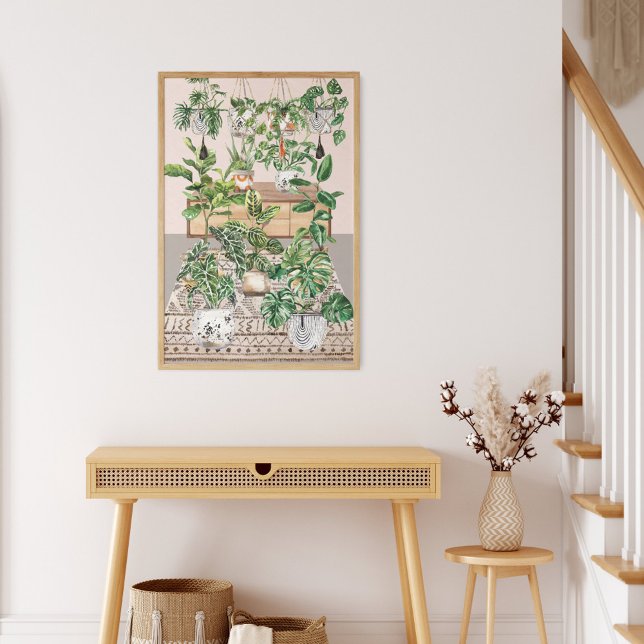 Poster Watercolor Tropical (In situ boho interior)