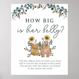 Poster Watercolor Twins Chá de fraldas Belly Game