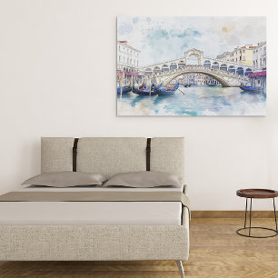 Poster Watercolor Venice, Itália