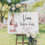 Poster Watercolor Vino Antes do Chá de panela Vows Bem-vi<br><div class="desc">Watercolor Vino Antes do Chá de panela de Boas-vindas do Poster</div>