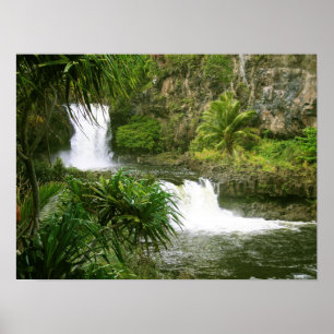 Pôster Waterfall1 havaiano