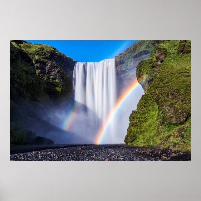 Pôster Waterfall and rainbow (Frente)