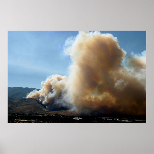 Poster Waterfall Fire, Carson City, Nevada 7/14/04 (Frente)