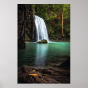 Poster Waterfalls Erawan Waterfall, Thailand