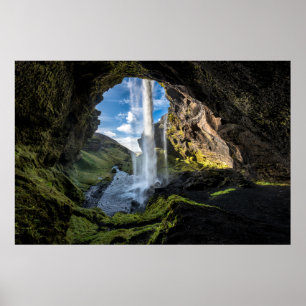 Poster Waterfalls Icelandic Waterfall