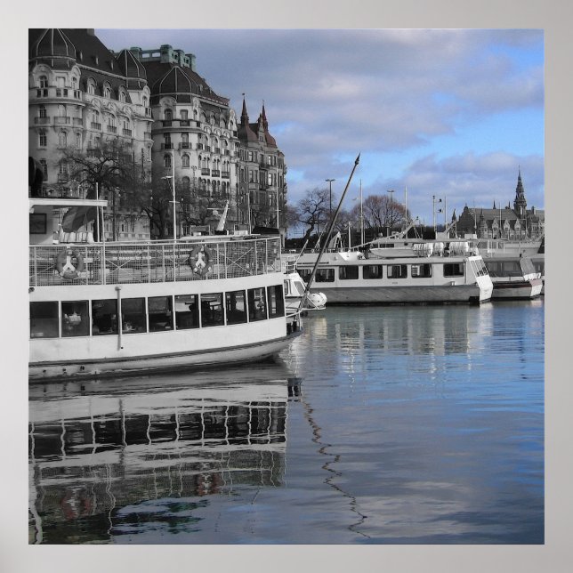 Pôster Waterfront de Estocolmo (Frente)