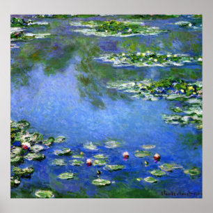 Pôster Waterlilies por Claude Monet, belas artes do