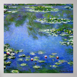Pôster Waterlilies por Claude Monet, belas artes do