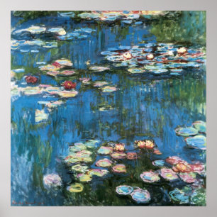 Pôster Waterlilies por Claude Monet, impressionismo do