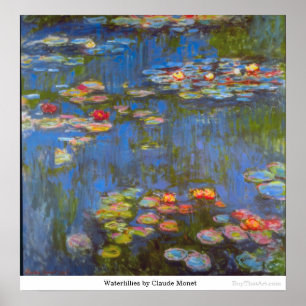 Pôster Waterlillies por Claude Monet