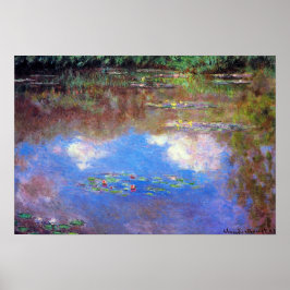 Poster Waterlily Pond, por Claude Monet, Vintage Fine Art