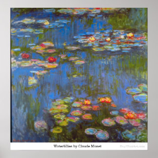 Pôster Waterllies por Claude Monet