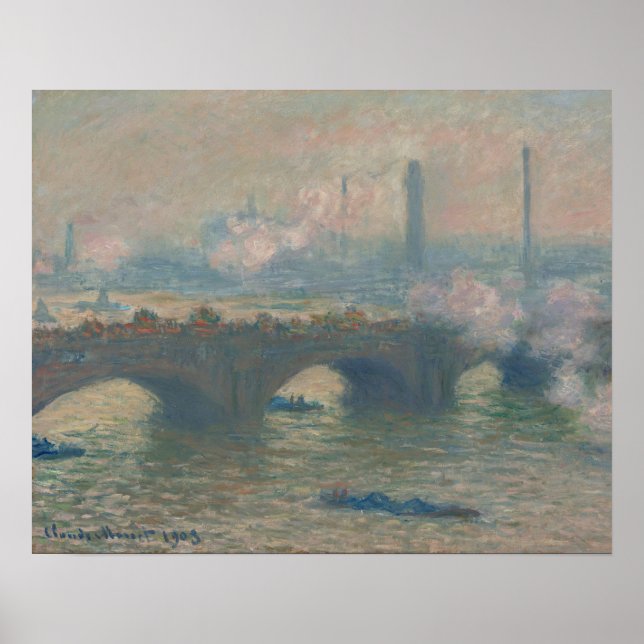 Poster Waterloo Bridge, Dia da Cinza (1903), por Claude M (Frente)