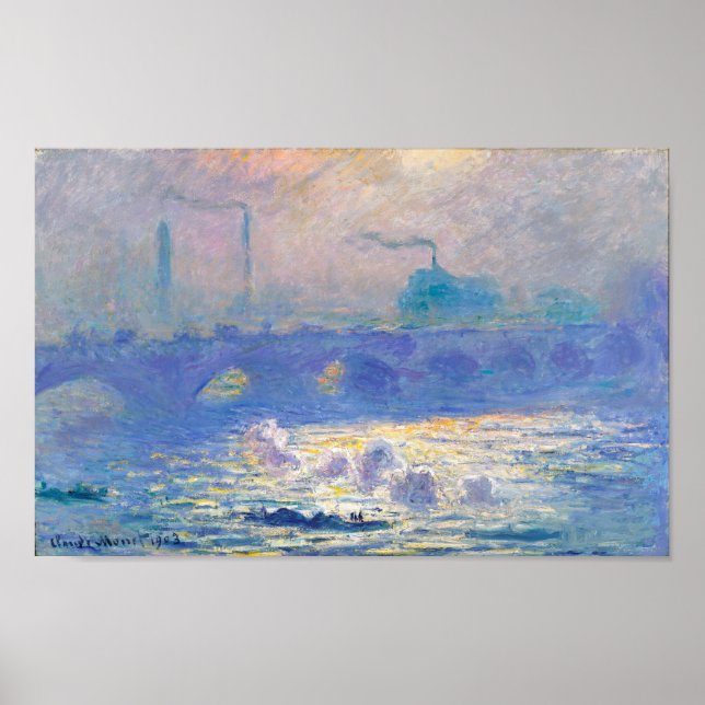 Poster Waterloo Bridge (Londres), Monet (Frente)