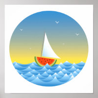 Watermelon Sailboat
