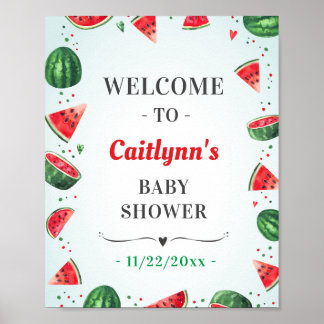 Poster Watermelon Summer Chá de fraldas Sprinkle Bem-vind