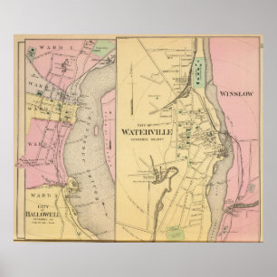 Pôster Waterville, Co Kennebec