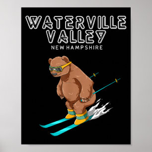 Poster Waterville Valley New Hampshire - Esquiar Grizzl E