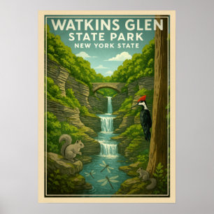 Poster Watkins Glen State Park New York State V01