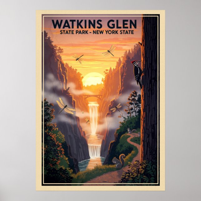 Poster Watkins Glen State Park New York State V02 (Frente)