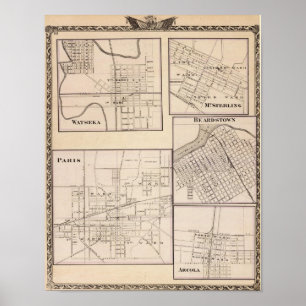 Pôster Watseka, Paris, Mt Sterling, Beardstown e Arcola