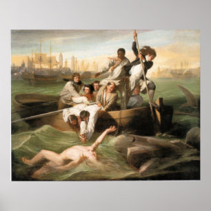 Poster Watson e o tubarão, por John Singleton Copley
