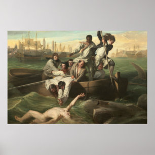 Poster Watson e o tubarão por John Singleton Copley