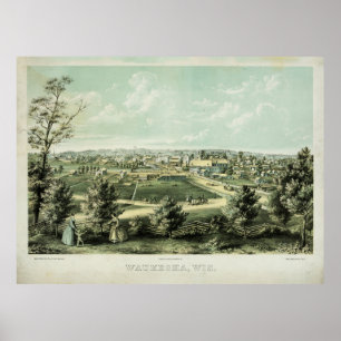Poster Waukesha, Wisconsin (1857)