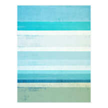 'Waves' Blue and Beige Abstrato Art