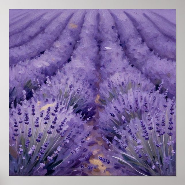 Poster Waves of Violet: An Impressionist Study of Sun (Frente)