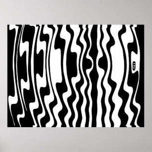 Poster Wavey Stripey Abstrato